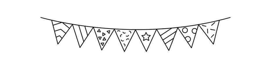 Party Flag, bunting graphic background © North