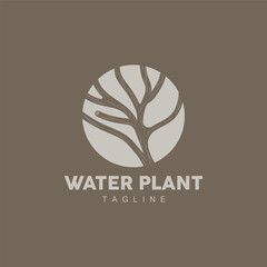 Coral Logo, Marine Plant Design Place Marine Animal, Seaweed Sea Vector