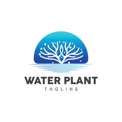 Coral Logo, Marine Plant Design Place Marine Animal, Seaweed Sea Vector