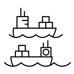 Obraz premium Cargo ships icon