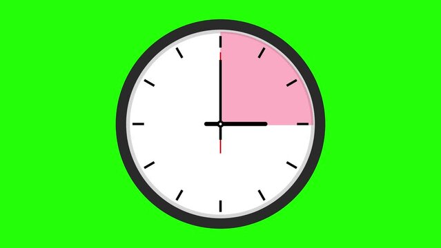 round clock animation wall clock 3 clock greenscreen animation