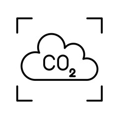 Carbon dioxide gas icon