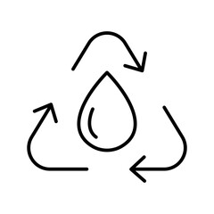 Recycling water, Save water icon