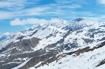 Idyllic panorama landscape of Swiss mountain, Viewed from Gornergrat