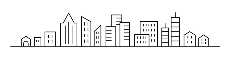 Obraz premium City landscape graphic background