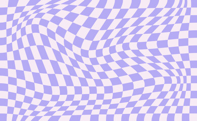 Distorted checkered purple background