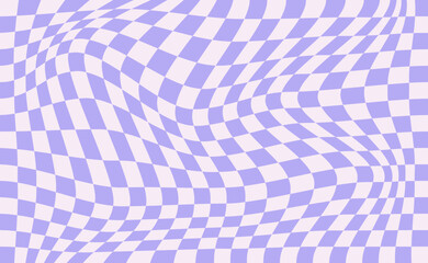 Distorted checkered purple background