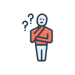 Color illustration icon for suppose 