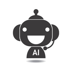 Obraz premium チャットボットのシンプルでカワイイロゴ chatbot simple cute vector logo
