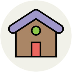 A scalable flat icon of building 