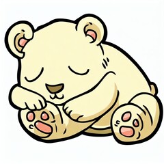 Fototapeta premium Tired bear resting