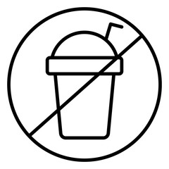 Fototapeta premium Ban plastic cup icon