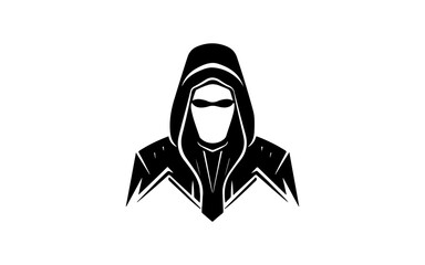 anonymous man shape isolated illustration with black and white style for template.