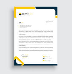 Modern creative clean business letterhead design
template corporate letterhead vector illustration.