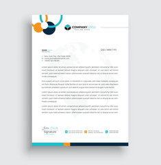 Modern creative clean business letterhead design
template corporate letterhead vector illustration.