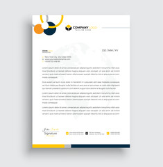 Modern creative clean business letterhead design
template corporate letterhead vector illustration.
