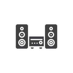 Sound speakers vector icon