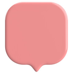 Speech bubble. Chat bubble. 3D illustration.