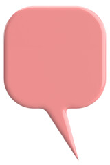 Speech bubble. Chat bubble. 3D illustration.