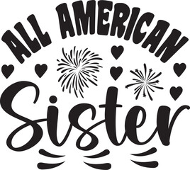 All American Sister svg