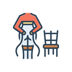 Color illustration icon for bondage 