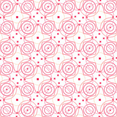 Seamless pattern Geometric seamless background pattern abstract sweet pink flower and outline design pattern. Vintage abstract geometric on white background for prints, textile, wrapping, fabric.
