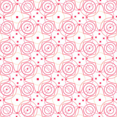 Seamless pattern Geometric seamless background pattern abstract sweet pink flower and outline design pattern. Vintage abstract geometric on white background for prints, textile, wrapping, fabric.