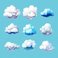 Rolgordijnen weather cloud white ai generated © sevector