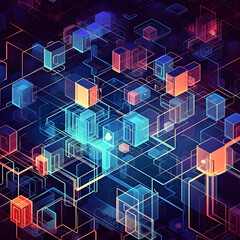 Fototapeta premium Beautiful Futuristic Geometric Background