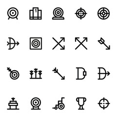 Outline icon for Archery