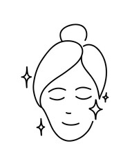 Female face after using cosmetic mask. Beauty treatment for young skin. spa and wellness procedure.