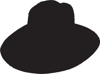 a silhouette of circle hat.