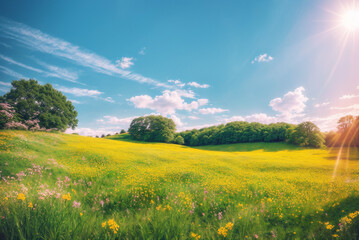 Obraz premium flower, field, flowers, garden, grass, landscape
