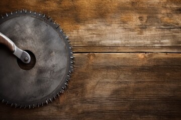 Fototapeta premium Wood saw background. Generate Ai