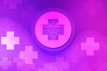 2d illustration caduceus medical symbol