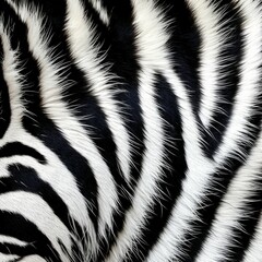 Zebra fur animal banner. Generate Ai
