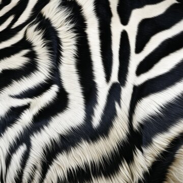 Zebra fur zoo banner. Generate Ai