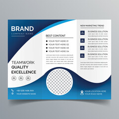 Corporate business trifold brochure template. A4 abstract business brochure templa
