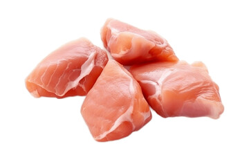 Isolated Chicken Thigh Meat without Skin on Transparent Background, AI