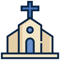 church location building map icon filled outline