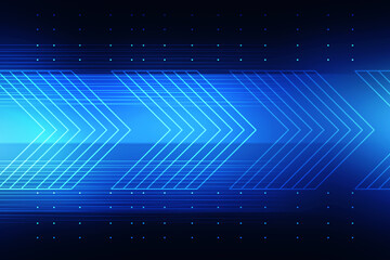 2d illustration Abstract futuristic electronic circuit technology background