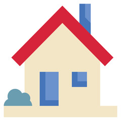 house realestate home building location map icon flat style