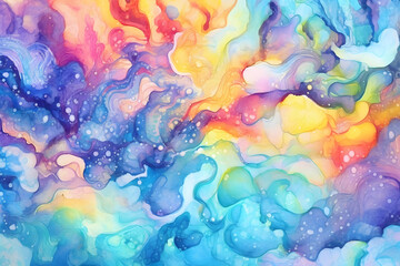 Obraz premium abstract watercolour psychedelic background