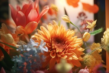 Obraz premium flower arrangements. Generated by AI.