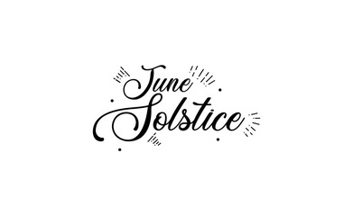 June solstice Holiday concept. Template for background, banner, card, poster, t-shirt with text inscription