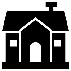 home building house location map icon solid glyph