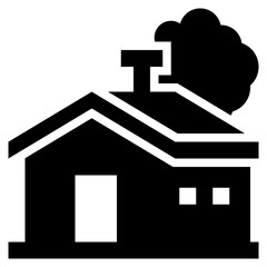 location hone house building map icon solid glyph