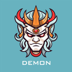 devil head mascot logo gaming e-sport