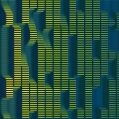 Geometric abstract art background, multi-threaded software concept. 3d rendering digital illustration