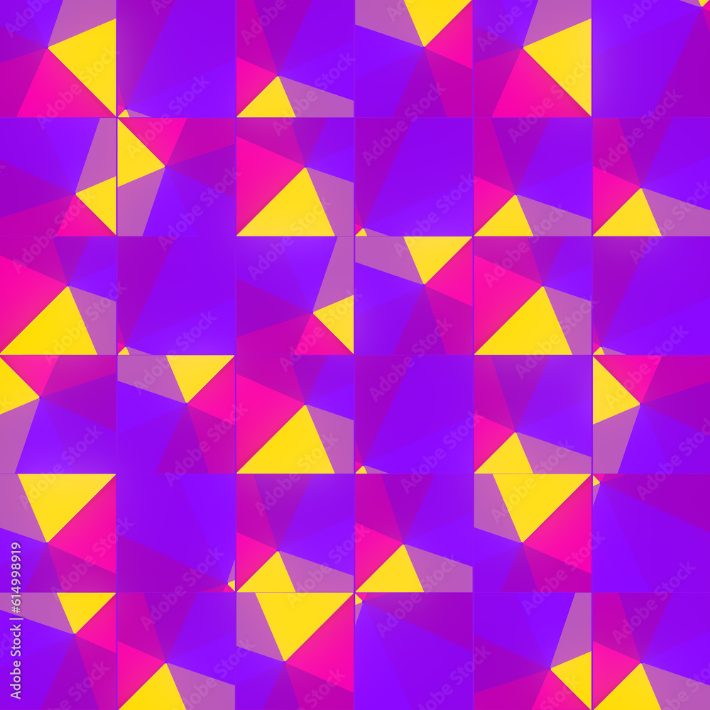 Aufkleber Bright multicolor geometric background. Creative design. 3d rendering digital illustration